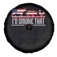 BBQ 4th July Spare Tire Cover I'd Smoke That Patriot Barbeque Cook Chef