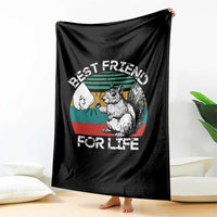 Squirrel Lover Throw Blanket Funny Vintage Squirrel Gift Best Friend For Life