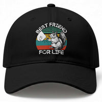 Squirrel Lover Baseball Cap Funny Vintage Squirrel Gift Best Friend For Life