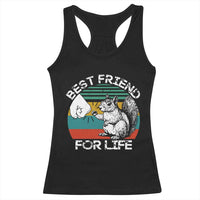 Squirrel Lover Racerback Tank Top Funny Vintage Squirrel Gift Best Friend For Life