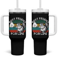 Squirrel Lover Tumbler With Handle Funny Vintage Squirrel Gift Best Friend For Life
