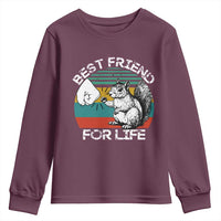Squirrel Lover Youth Sweatshirt Funny Vintage Squirrel Gift Best Friend For Life