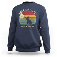 Best Cat Dad Ever Sweatshirt Funny Cat Lover Gift Fathers Day - Wonder Print Shop