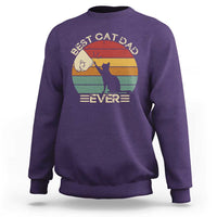 Best Cat Dad Ever Sweatshirt Funny Cat Lover Gift Fathers Day - Wonder Print Shop