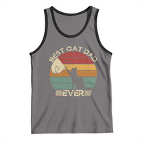 Best Cat Dad Ever Tank Top Funny Cat Lover Gift Fathers Day - Wonder Print Shop