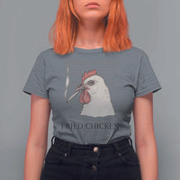 Fried Chicken 420 T Shirt For Women Funny Weed Stoner Cannabis - Wonder Print Shop