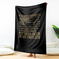 Deer Hunting Throw Blanket Im Into Fitness Fit Ness Deer Freezer Camo American Flag - Wonder Print Shop