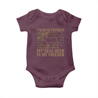 Deer Hunting Baby Onesie Im Into Fitness Fit Ness Deer Freezer Camo American Flag - Wonder Print Shop