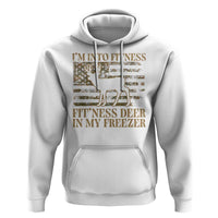 Deer Hunting Hoodie Im Into Fitness Fit Ness Deer Freezer Camo American Flag - Wonder Print Shop