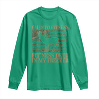 Deer Hunting Long Sleeve Shirt Im Into Fitness Fit Ness Deer Freezer Camo American Flag - Wonder Print Shop