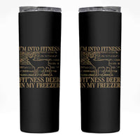 Deer Hunting Skinny Tumbler Im Into Fitness Fit Ness Deer Freezer Camo American Flag - Wonder Print Shop