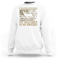 Deer Hunting Sweatshirt Im Into Fitness Fit Ness Deer Freezer Camo American Flag - Wonder Print Shop