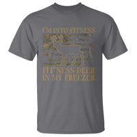 Deer Hunting T Shirt Im Into Fitness Fit Ness Deer Freezer Camo American Flag - Wonder Print Shop
