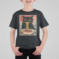 Japanese Ramen T Shirt For Kid Funny Graphic Tees Foodies Kawaii Cat Anime Gifts - Wonder Print Shop
