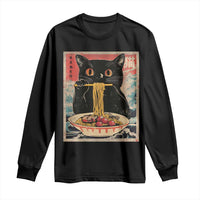 Japanese Ramen Long Sleeve Shirt Funny Graphic Tees Foodies Kawaii Cat Anime Gifts