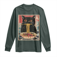 Japanese Ramen Long Sleeve Shirt Funny Graphic Tees Foodies Kawaii Cat Anime Gifts