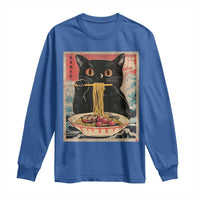 Japanese Ramen Long Sleeve Shirt Funny Graphic Tees Foodies Kawaii Cat Anime Gifts