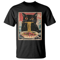 Japanese Ramen T Shirt Funny Graphic Tees Foodies Kawaii Cat Anime Gifts - Wonder Print Shop