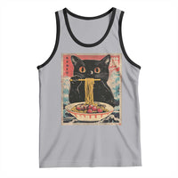 Japanese Ramen Tank Top Funny Graphic Tees Foodies Kawaii Cat Anime Gifts