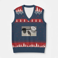 Funny Drunk Raccoon V-Neck Knit Sweater Vest Vintage Liquor Store Trash Panda Memes - Wonder Print Shop