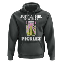 Just a Girl Who Loves Pickles Hoodie Pickle Jars with Coquette Bow - Wonder Print Shop
