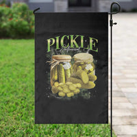 Pickle Lovers Garden Flag Retro Pickle Enthusiast Vintage 90s Graphic