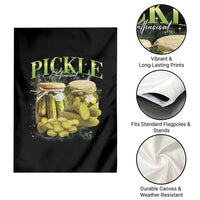 Pickle Lovers Garden Flag Retro Pickle Enthusiast Vintage 90s Graphic