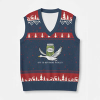 Silly Goose Pickle Lovers V-Neck Knit Sweater Vest Off To Buy More Pickles