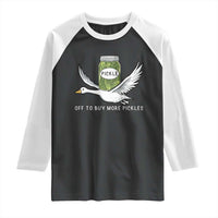 Silly Goose Pickle Lovers Raglan Shirt Off To Buy More Pickles
