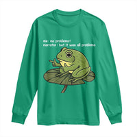 Funny Frog Long Sleeve Shirt Me No Problemo Narrator But It Was All Problemo - Wonder Print Shop