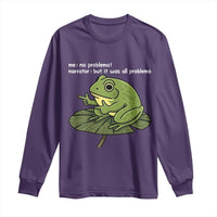 Funny Frog Long Sleeve Shirt Me No Problemo Narrator But It Was All Problemo - Wonder Print Shop