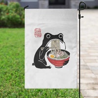 Funny Grumpy Frog Ramen Garden Flag Sumi-e Kawaii Ink Painting Japanese