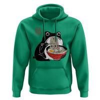 Funny Grumpy Frog Ramen Hoodie Sumi-e Kawaii Ink Painting Japanese - Wonder Print Shop