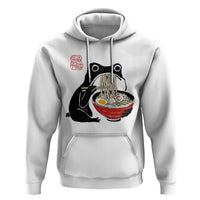 Funny Grumpy Frog Ramen Hoodie Sumi-e Kawaii Ink Painting Japanese - Wonder Print Shop