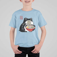 Funny Grumpy Frog Ramen T Shirt For Kid Sumi-e Kawaii Ink Painting Japanese - Wonder Print Shop