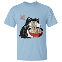 Funny Grumpy Frog Ramen T Shirt Sumi-e Kawaii Ink Painting Japanese - Wonder Print Shop