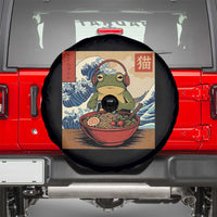 Cute Kawaii Gamer Frog Ramen Spare Tire Cover Retro Japanese Funny Cat Gaming - Wonder Print Shop