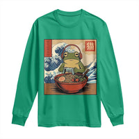 Cute Kawaii Gamer Frog Ramen Long Sleeve Shirt Retro Japanese Funny Cat Gaming - Wonder Print Shop