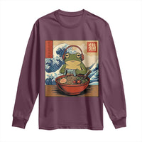 Cute Kawaii Gamer Frog Ramen Long Sleeve Shirt Retro Japanese Funny Cat Gaming - Wonder Print Shop