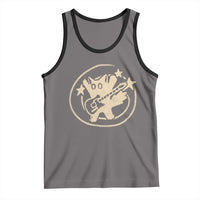 90s Y2K Scary Cat Tank Top Scared Under Starry Tail Cat Playing Guitar - Wonder Print Shop
