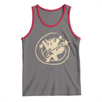 90s Y2K Scary Cat Tank Top Scared Under Starry Tail Cat Playing Guitar - Wonder Print Shop