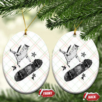Skateboard Cat Y2K Ceramic Ornament Rockstar Gf Aesthetic Cat Retro Grunge Skater - Wonder Print Shop