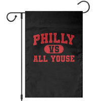 Philly Vs All Youse Garden Flag Vintage Funny Philadelphia Slang Red
