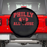 Philly Vs All Youse Spare Tire Cover Vintage Funny Philadelphia Slang Red