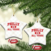 Philly Vs All Youse Ceramic Ornament Vintage Funny Philadelphia Slang Red