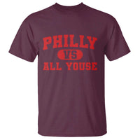 Philly Vs All Youse T Shirt Vintage Funny Philadelphia Slang Red