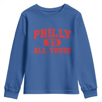 Philly Vs All Youse Youth Sweatshirt Vintage Funny Philadelphia Slang Red
