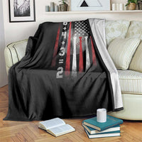 Double Play Throw Blanket 6 4 3 2 Vintage Baseball Math Softball Player American Flag