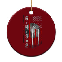 Double Play Ceramic Ornament 6 4 3 2 Vintage Baseball Math Softball Player American Flag