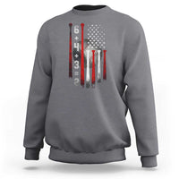 Double Play Sweatshirt 6 4 3 2 Vintage Baseball Math Softball Player American Flag